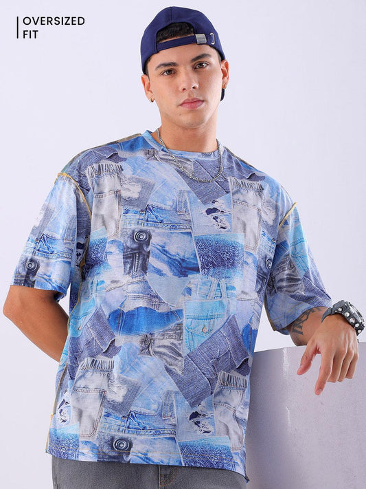 Men's Metaverse Printed Oversized T-Shirt