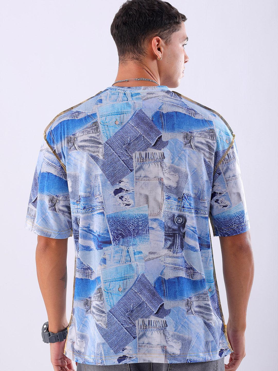 Men's Metaverse Printed Oversized T-Shirt