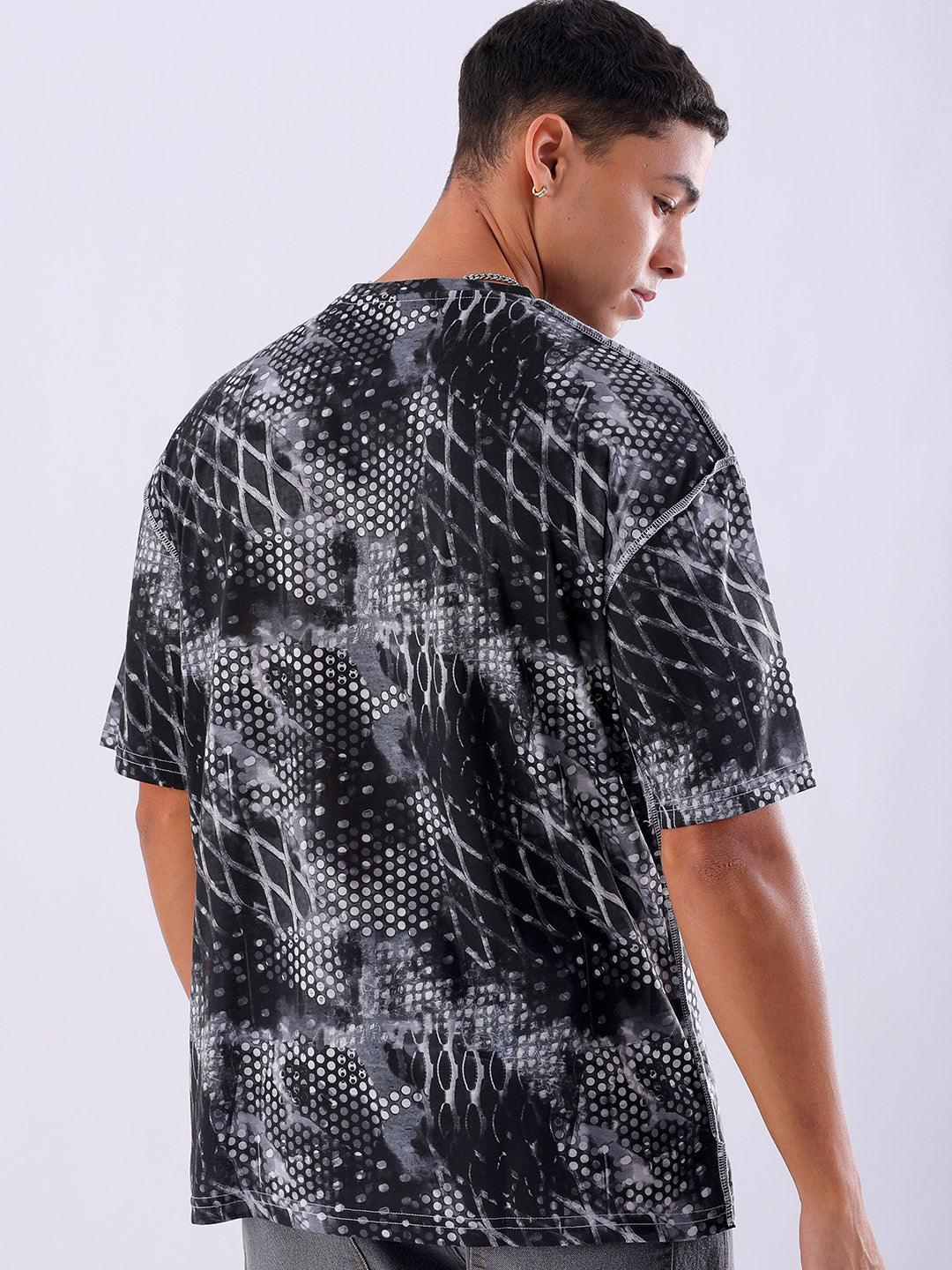 Men's Metaverse Printed Oversized T-Shirt