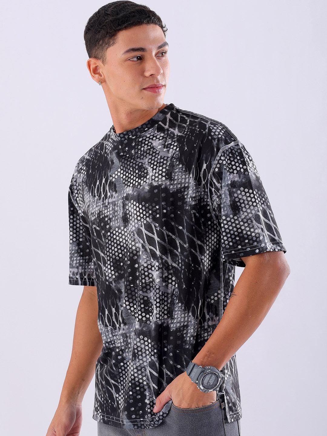 Men's Metaverse Printed Oversized T-Shirt