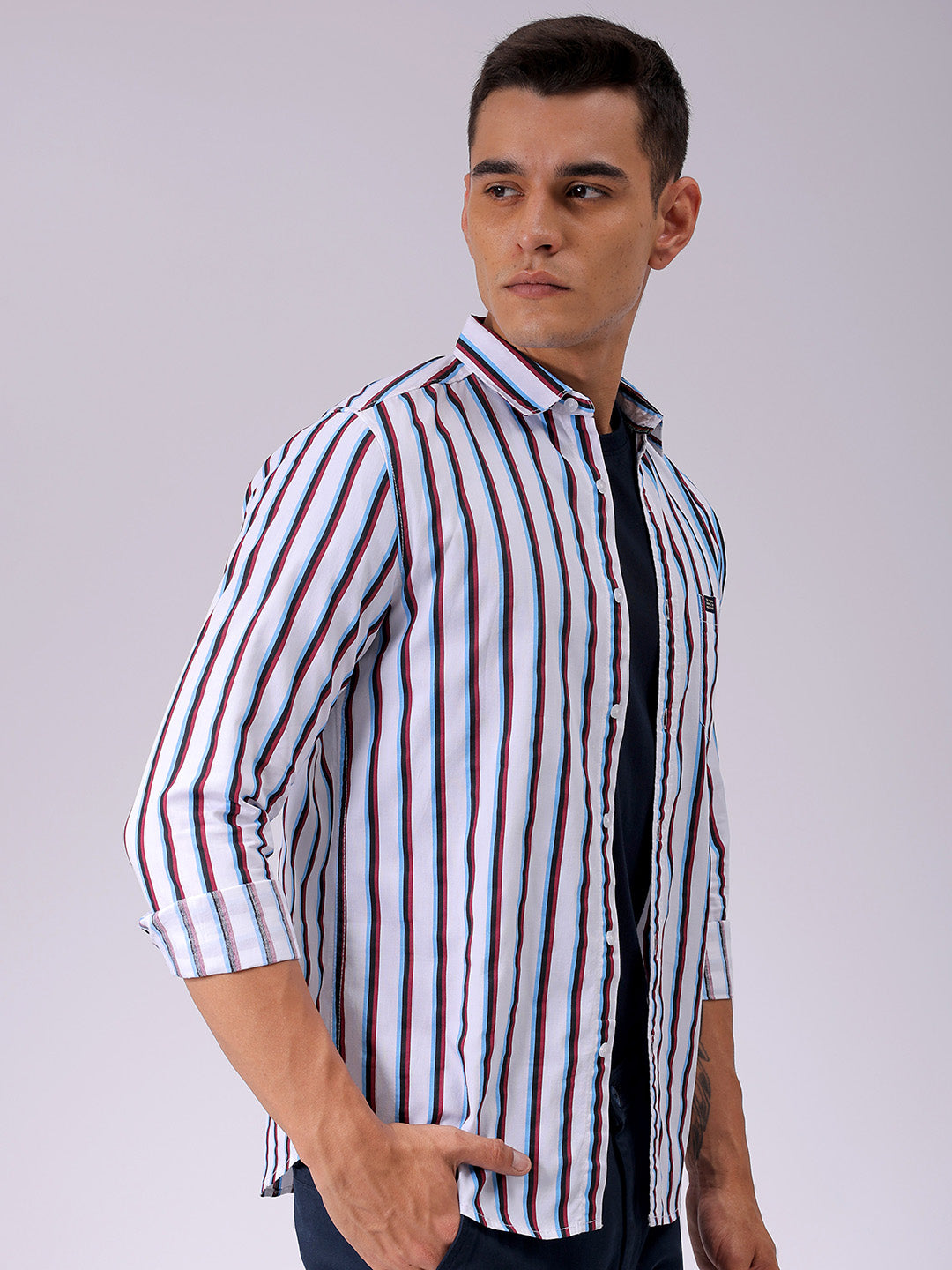 Men's Striped Slim Fit Shirt