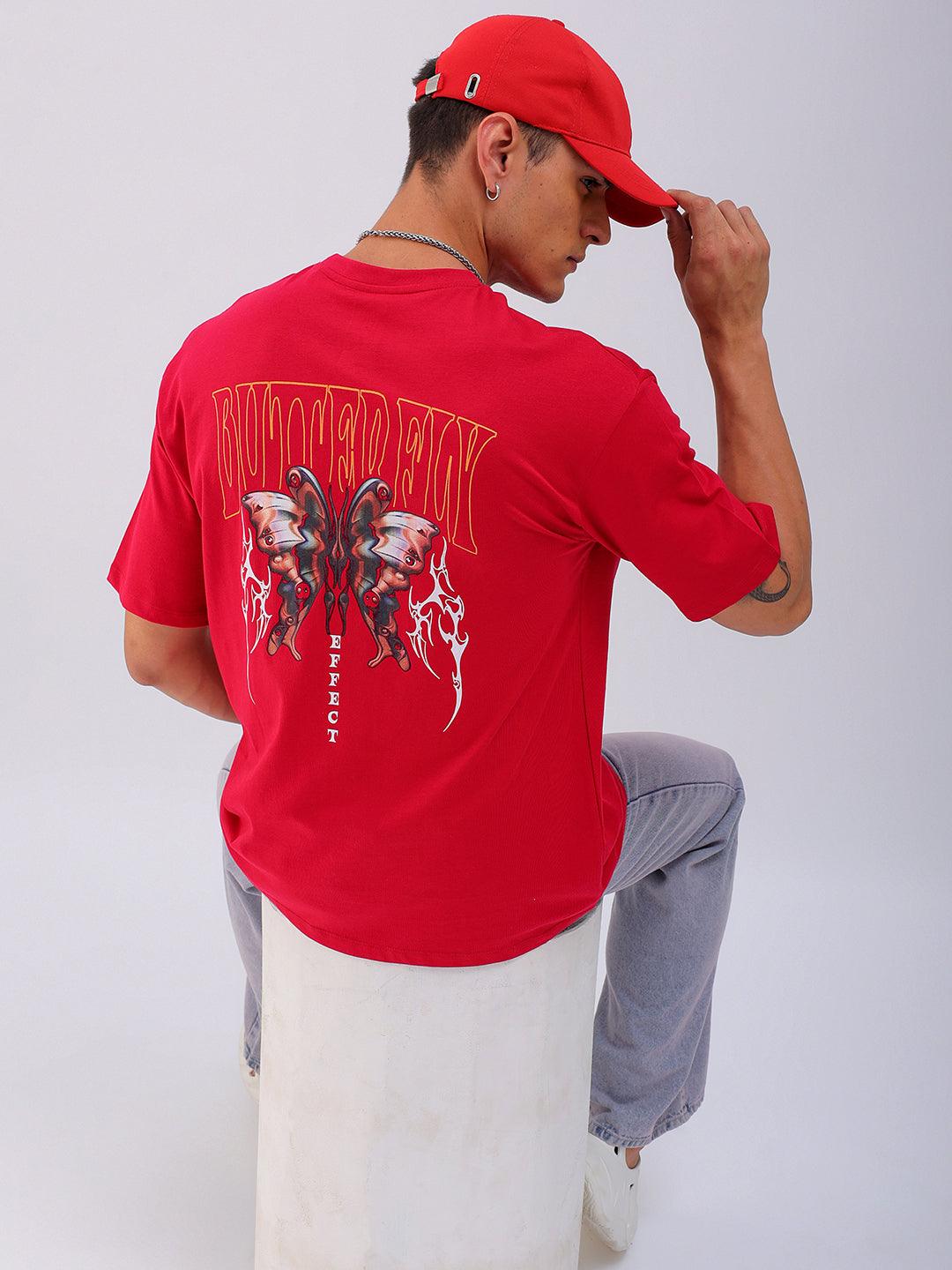 Men's Back Printed Oversized T-Shirt