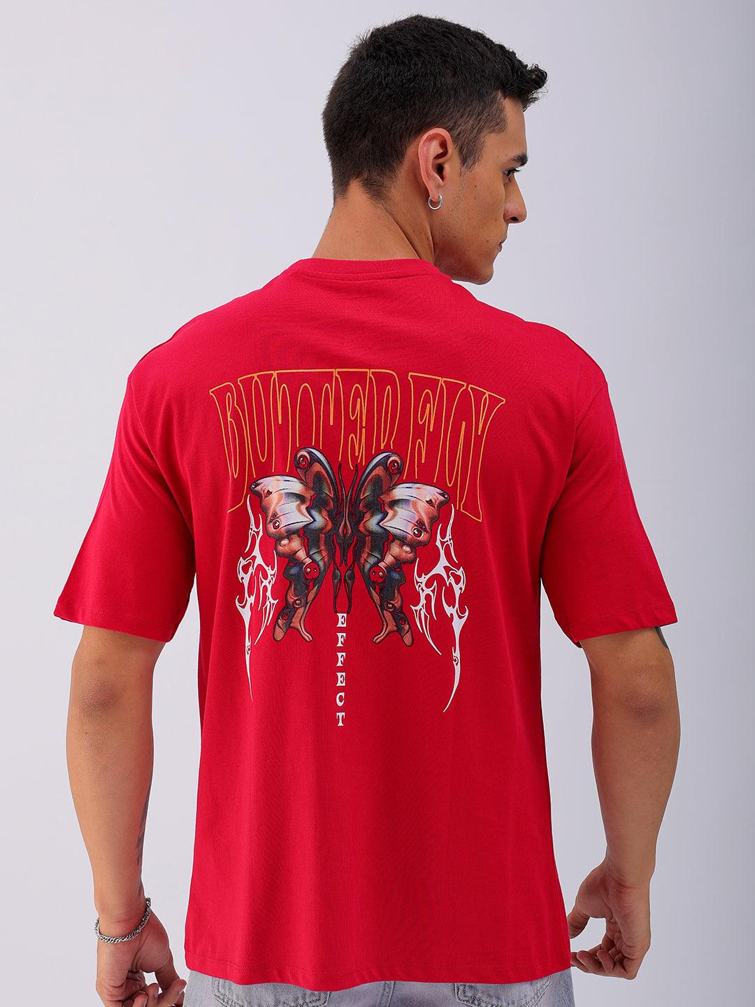 Men's Back Printed Oversized T-Shirt