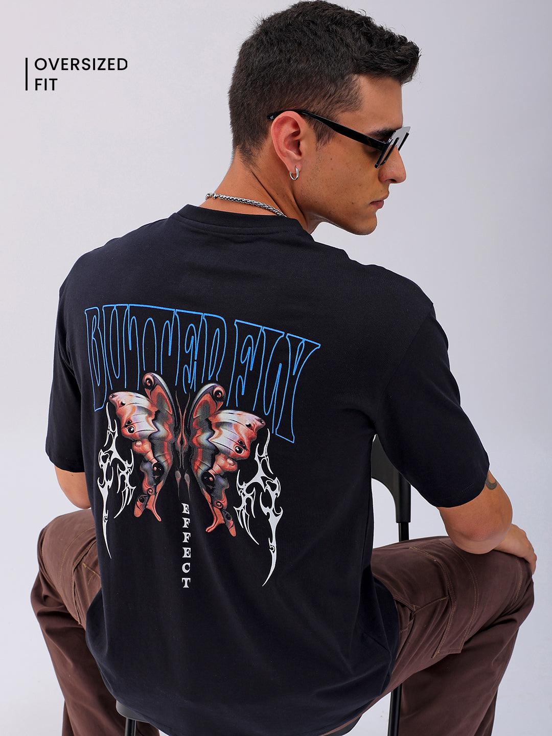 Men's Back Printed Oversized T-Shirt