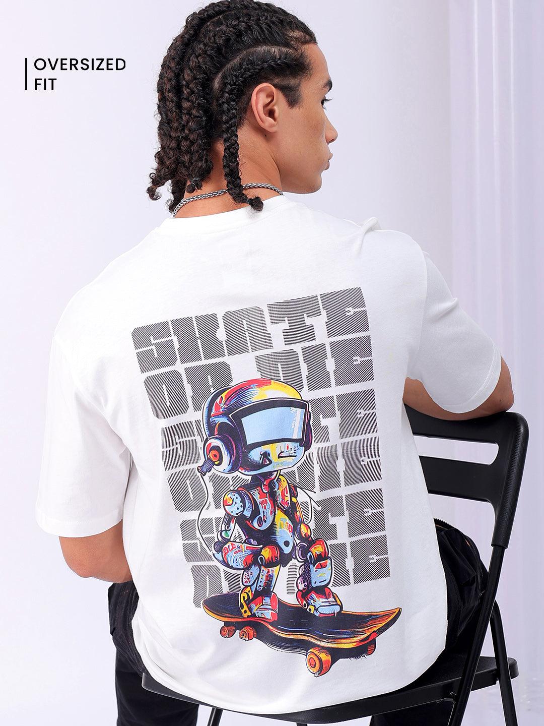 Men's Back Printed Oversized T-Shirt