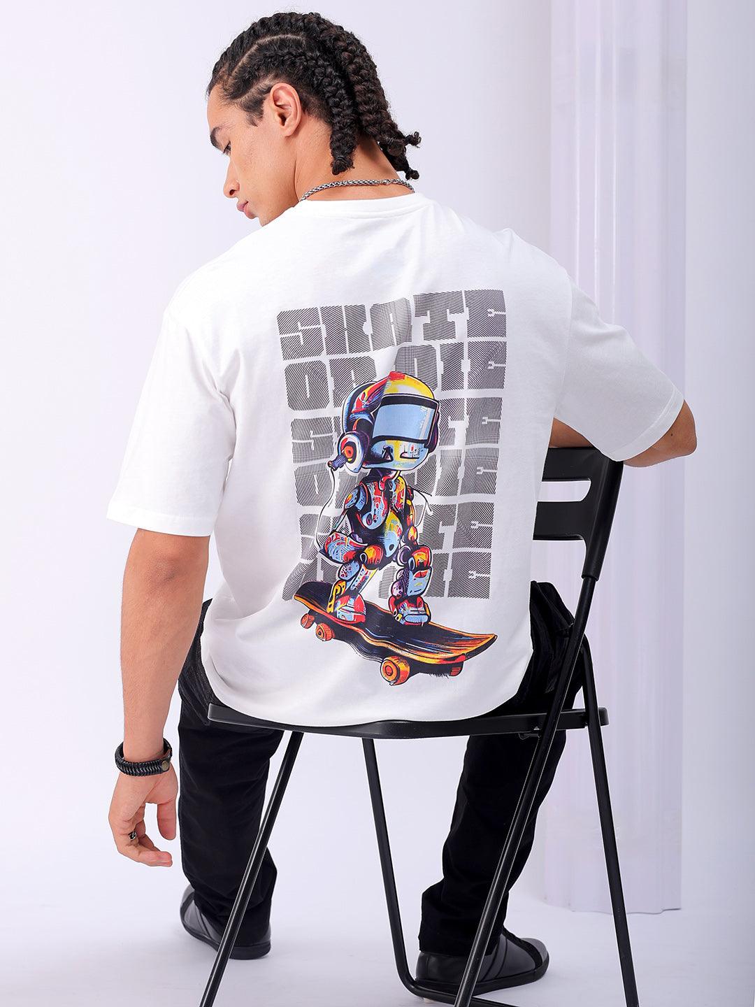 Men's Back Printed Oversized T-Shirt