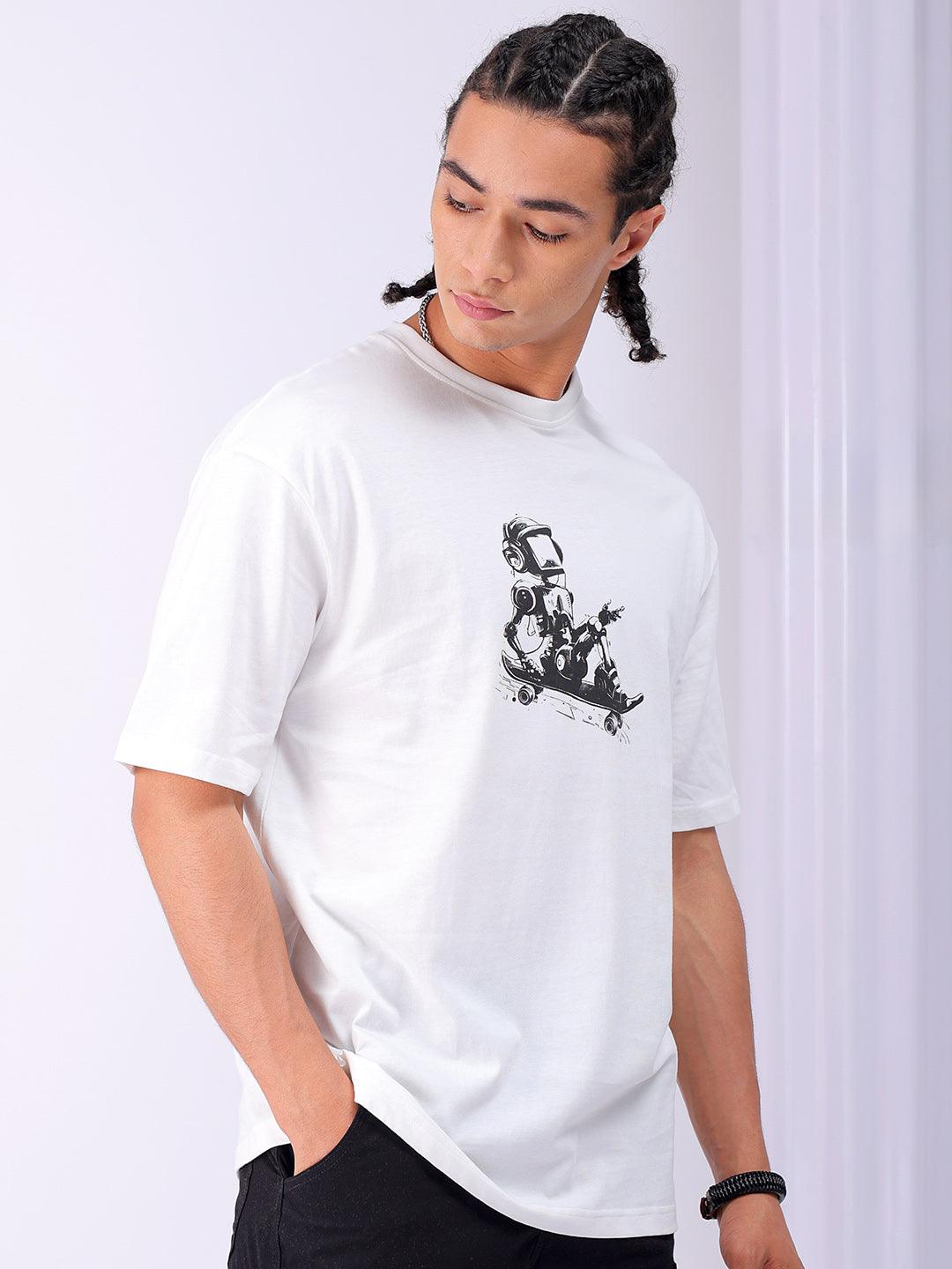 Men's Back Printed Oversized T-Shirt