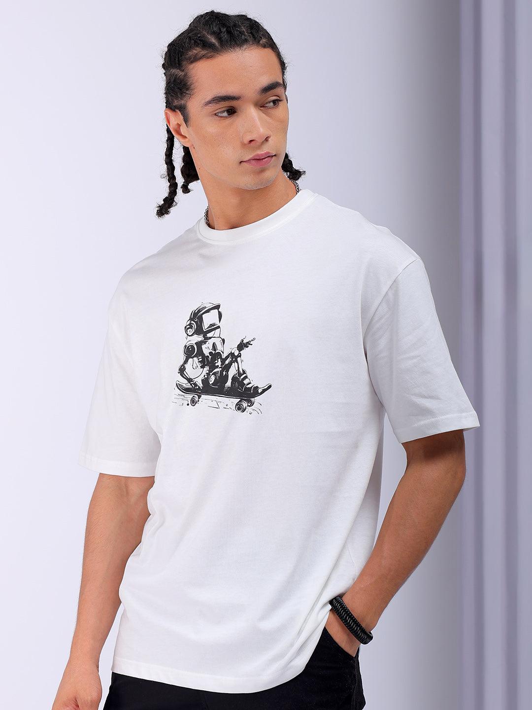 Men's Back Printed Oversized T-Shirt