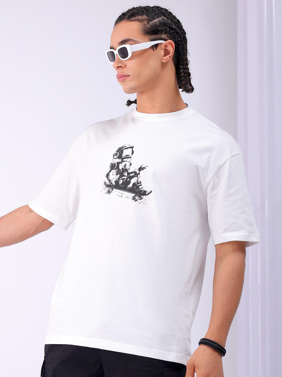 Men's Back Printed Oversized T-Shirt