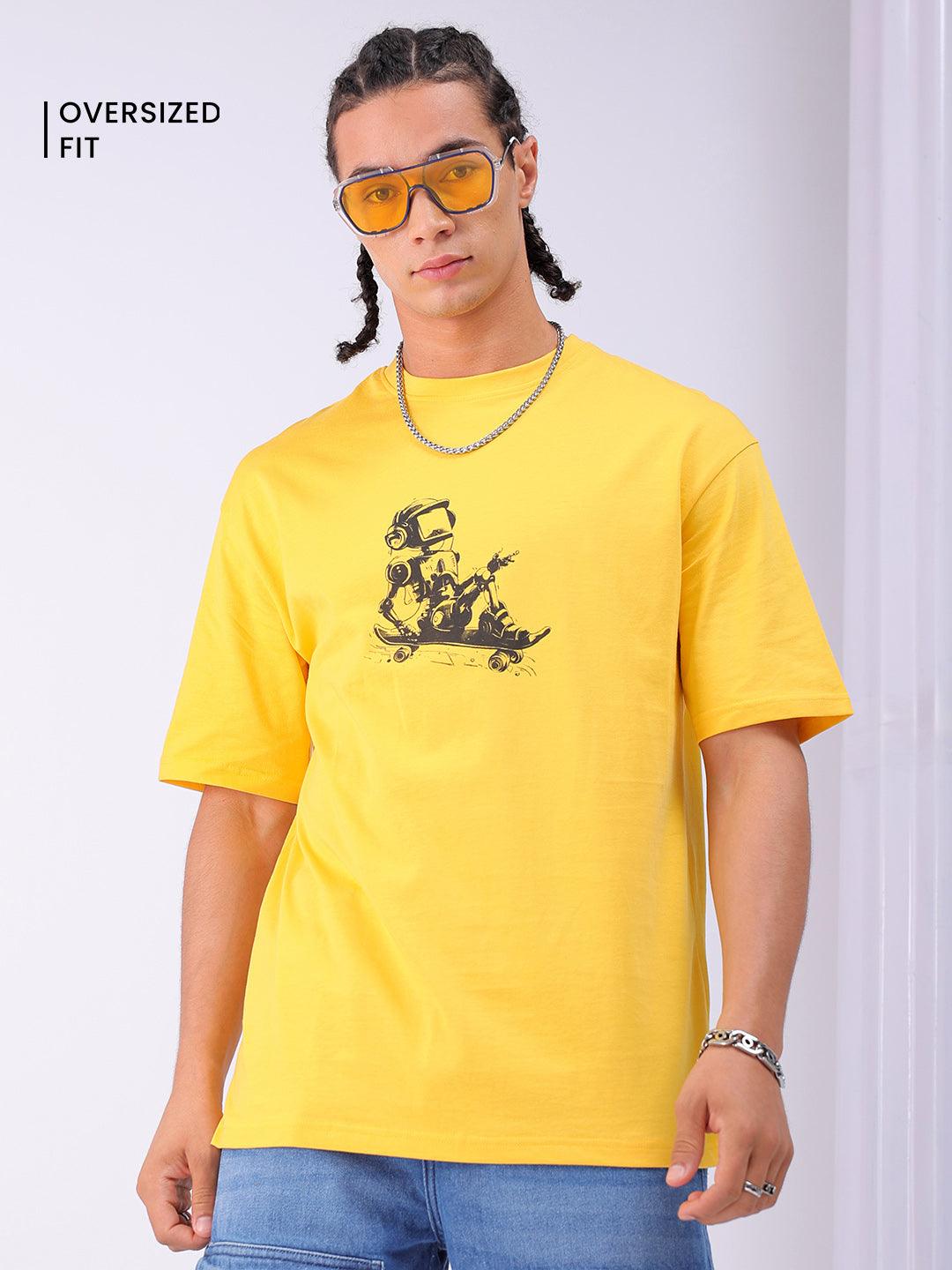 Men's Back Printed Oversized T-Shirt