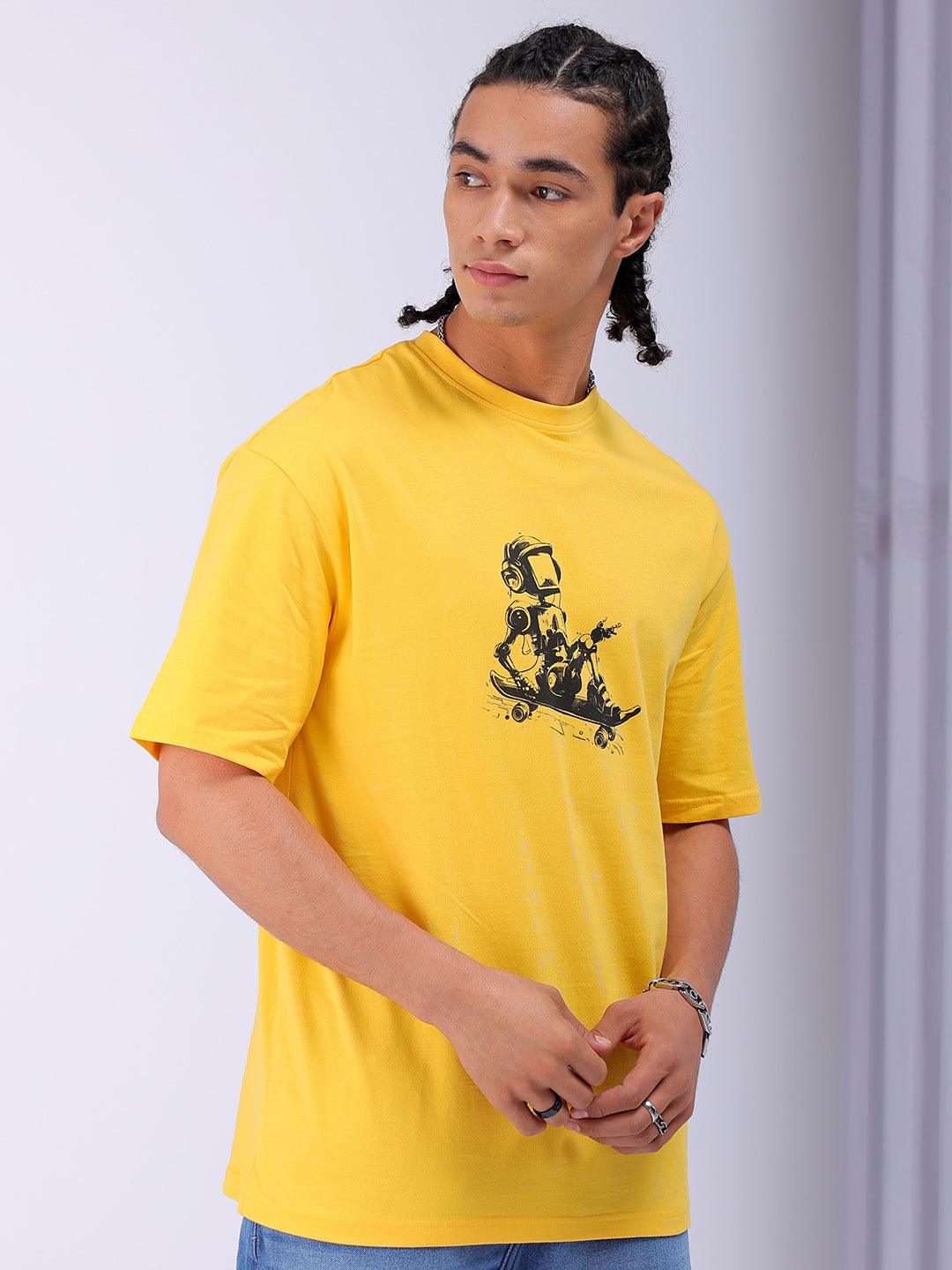 Men's Back Printed Oversized T-Shirt