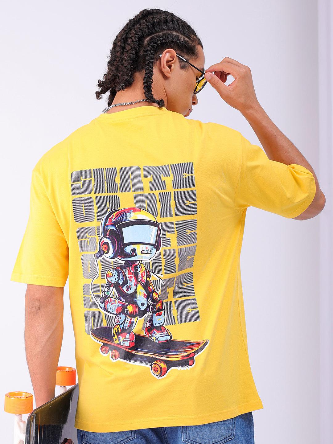 Men's Back Printed Oversized T-Shirt