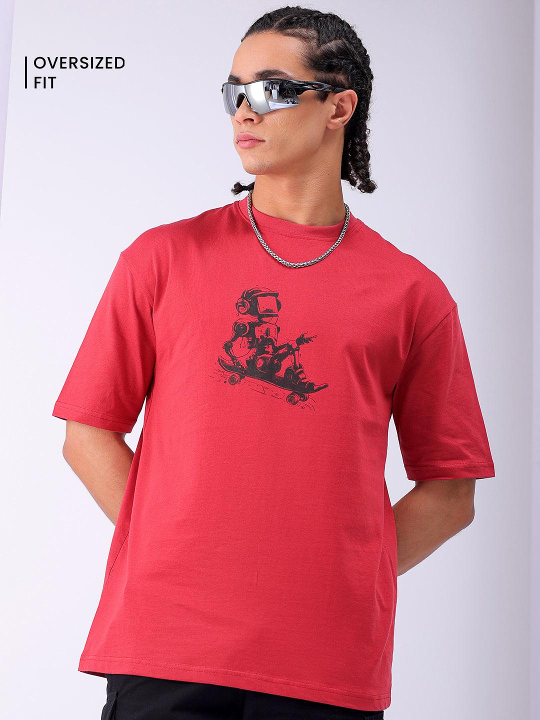 Men's Back Printed Oversized T-Shirt