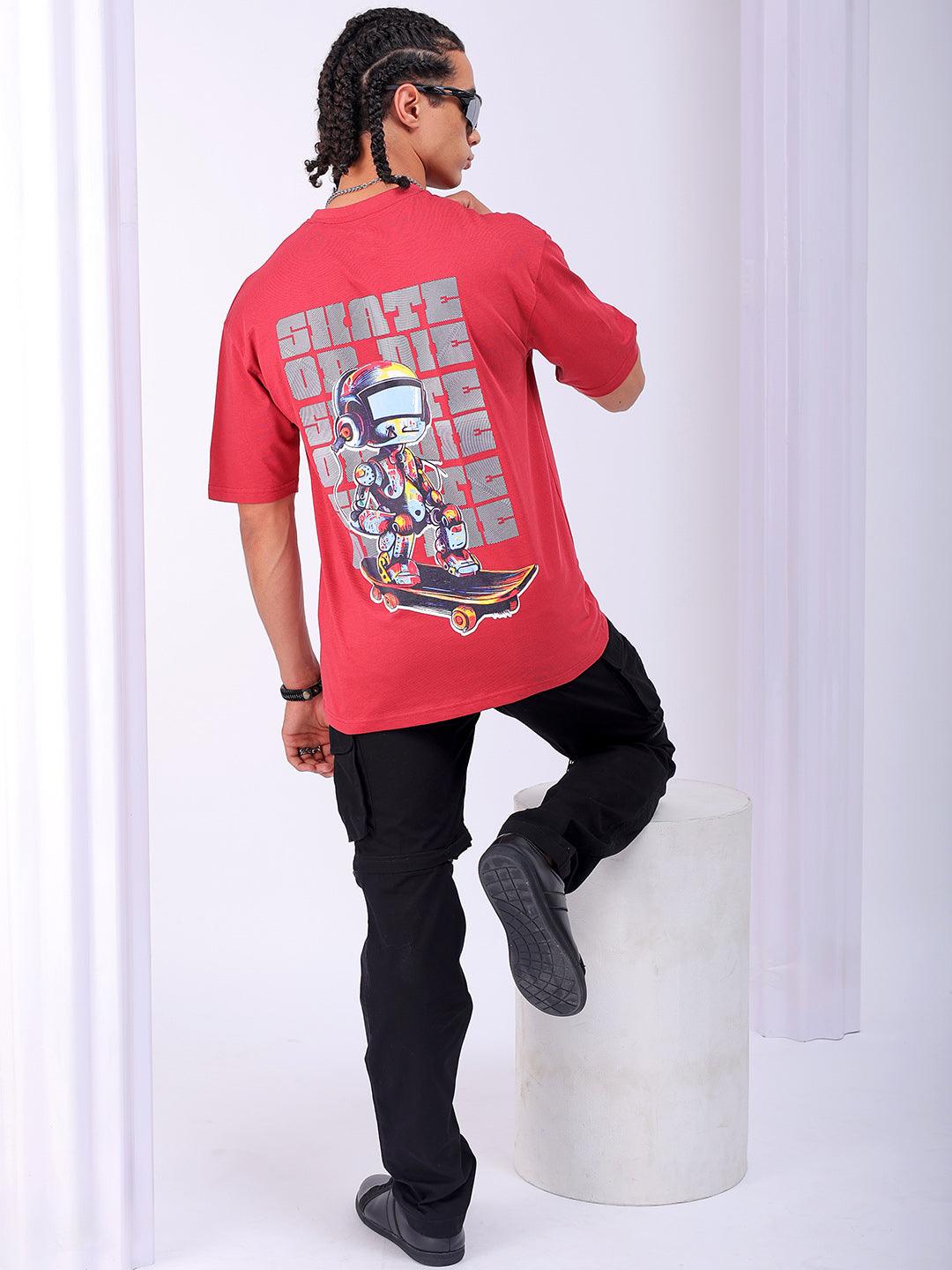 Men's Back Printed Oversized T-Shirt