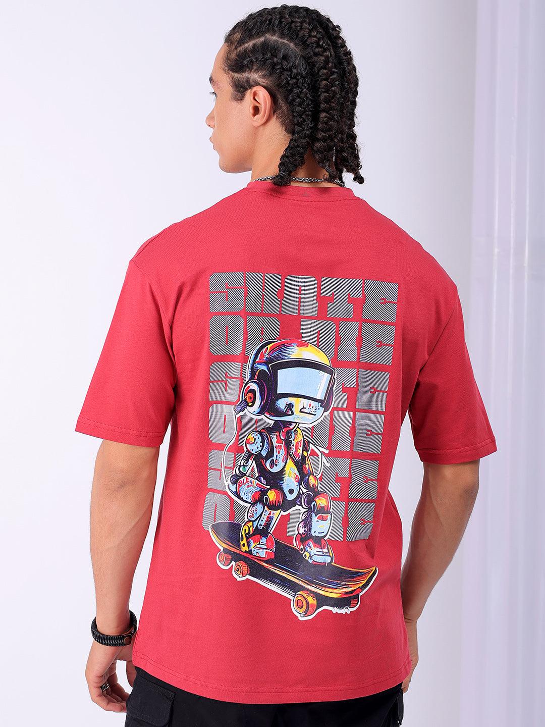 Men's Back Printed Oversized T-Shirt