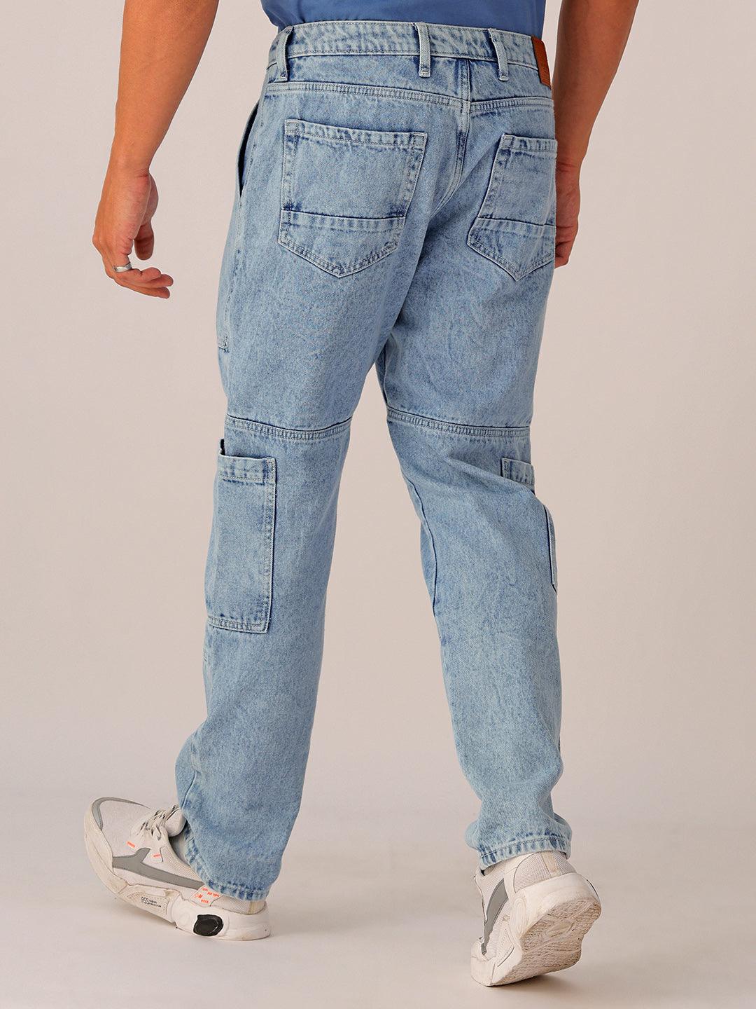 Men's Solid Dad Fit Jeans