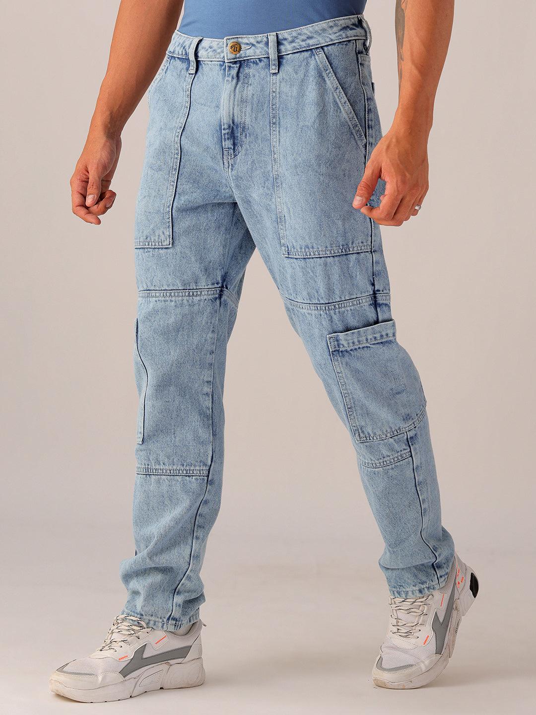 Men's Solid Dad Fit Jeans