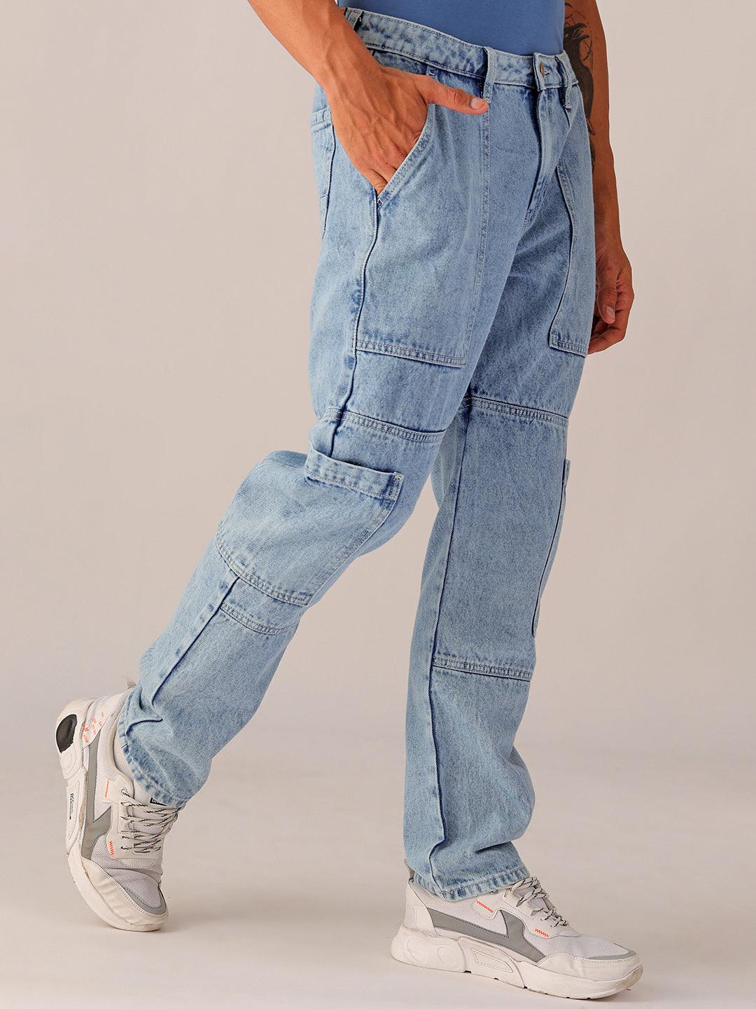 Men's Solid Dad Fit Jeans