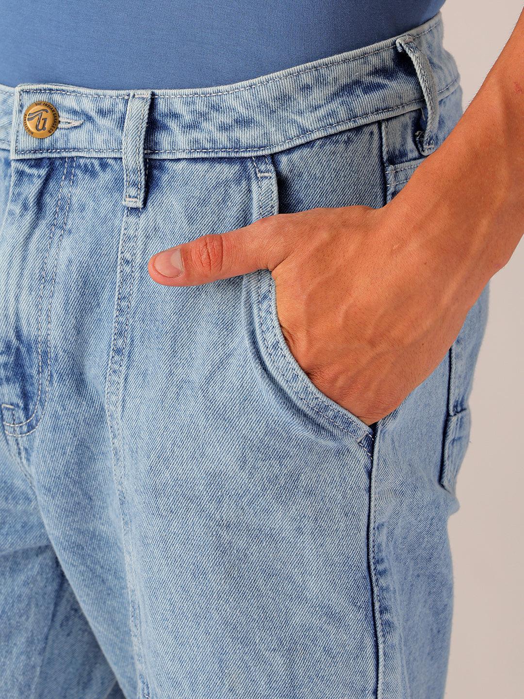 Men's Solid Dad Fit Jeans