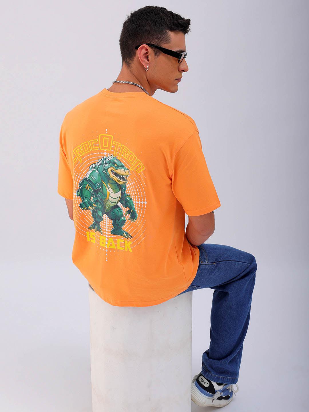 Men's Back Printed Oversized T-Shirt