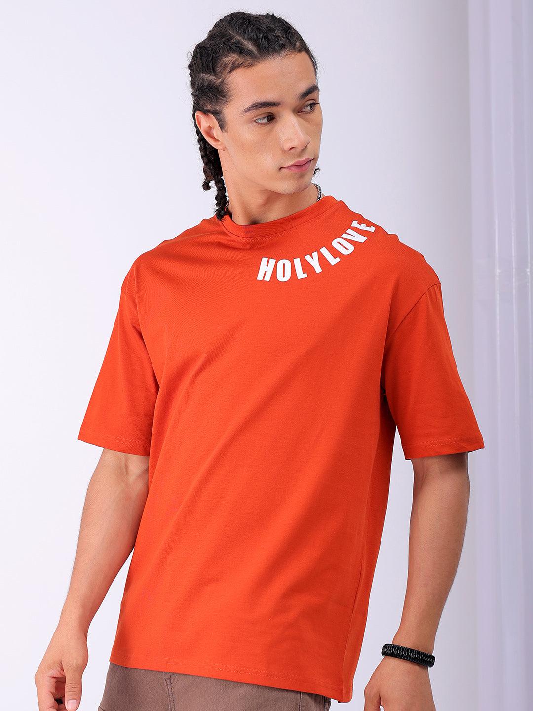 Men's Back Printed Oversized T-Shirt