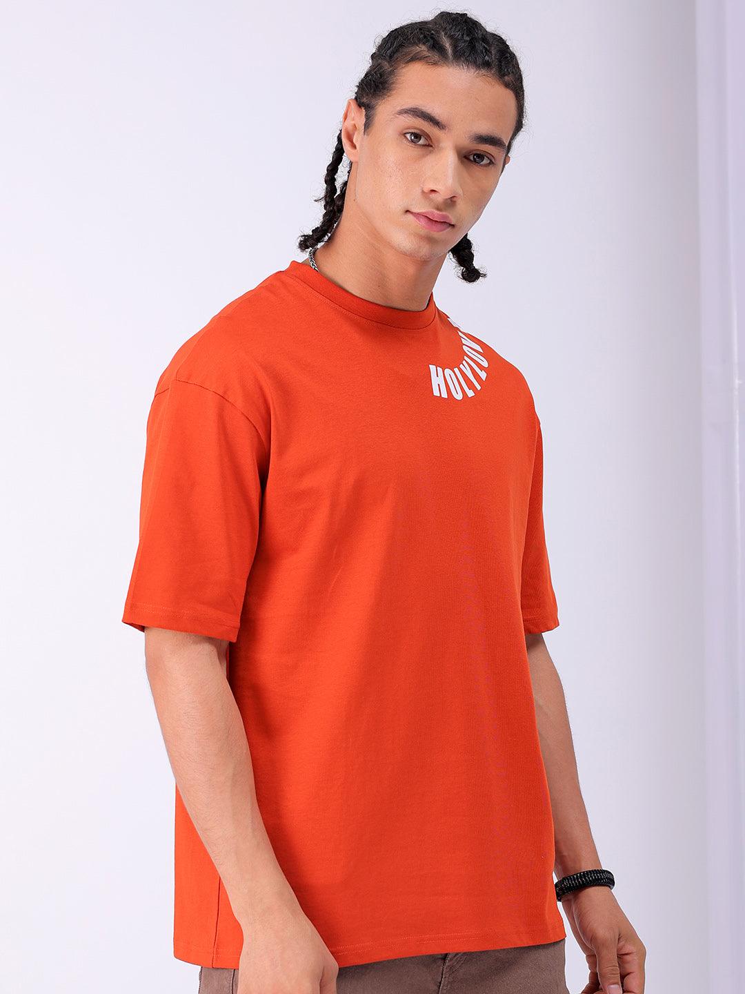 Men's Back Printed Oversized T-Shirt