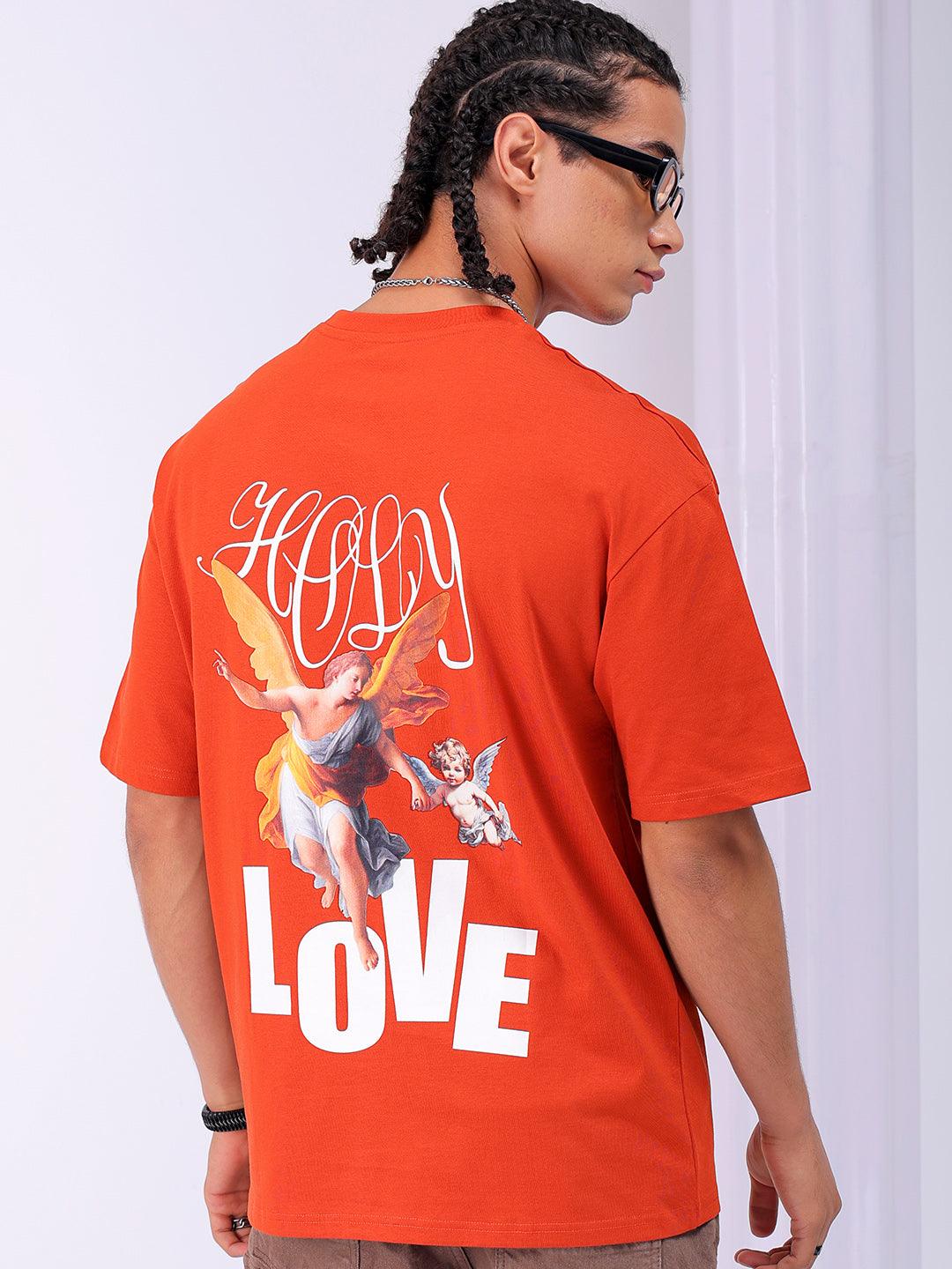 Men's Back Printed Oversized T-Shirt