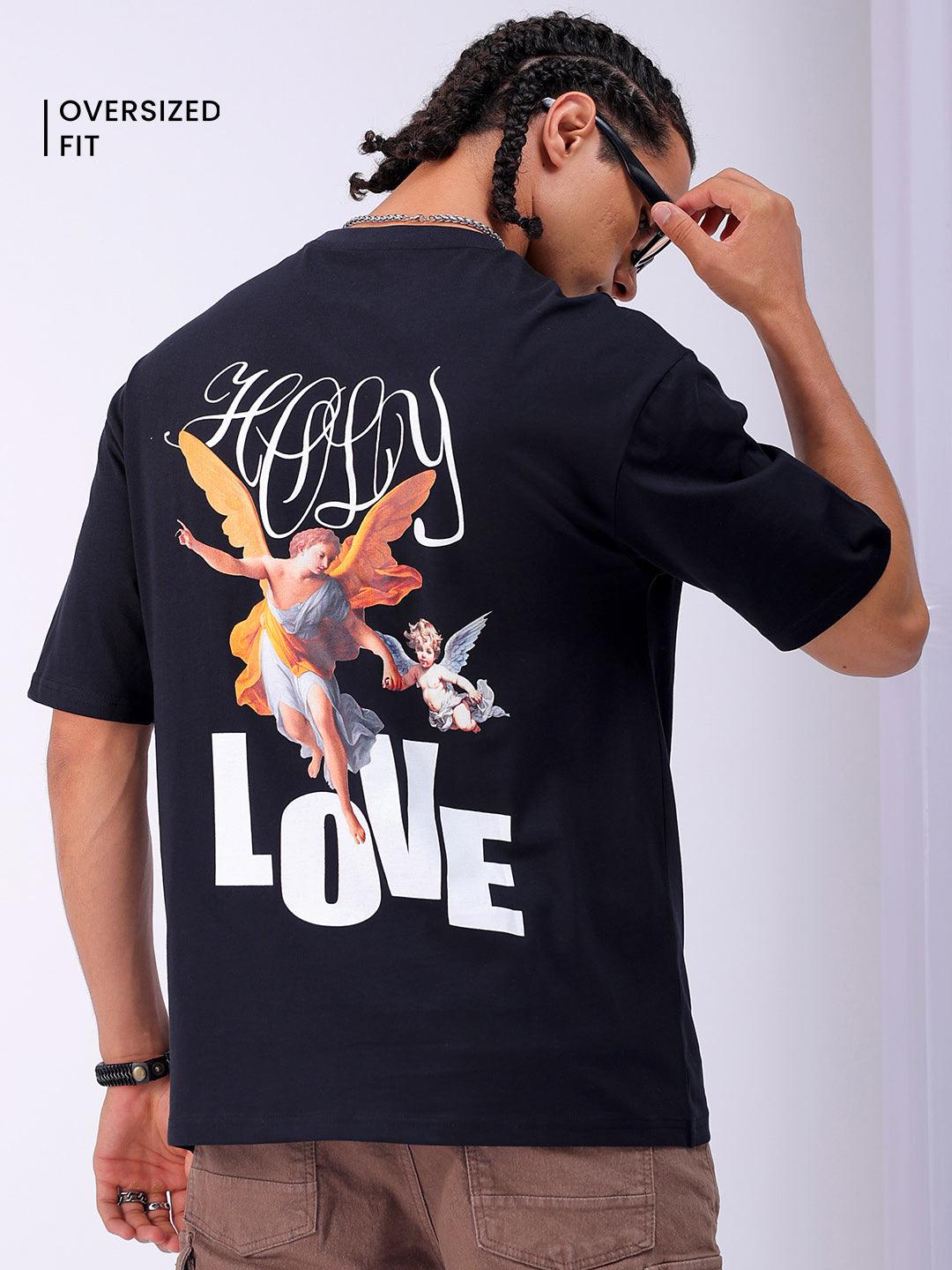 Men's Back Printed Oversized T-Shirt