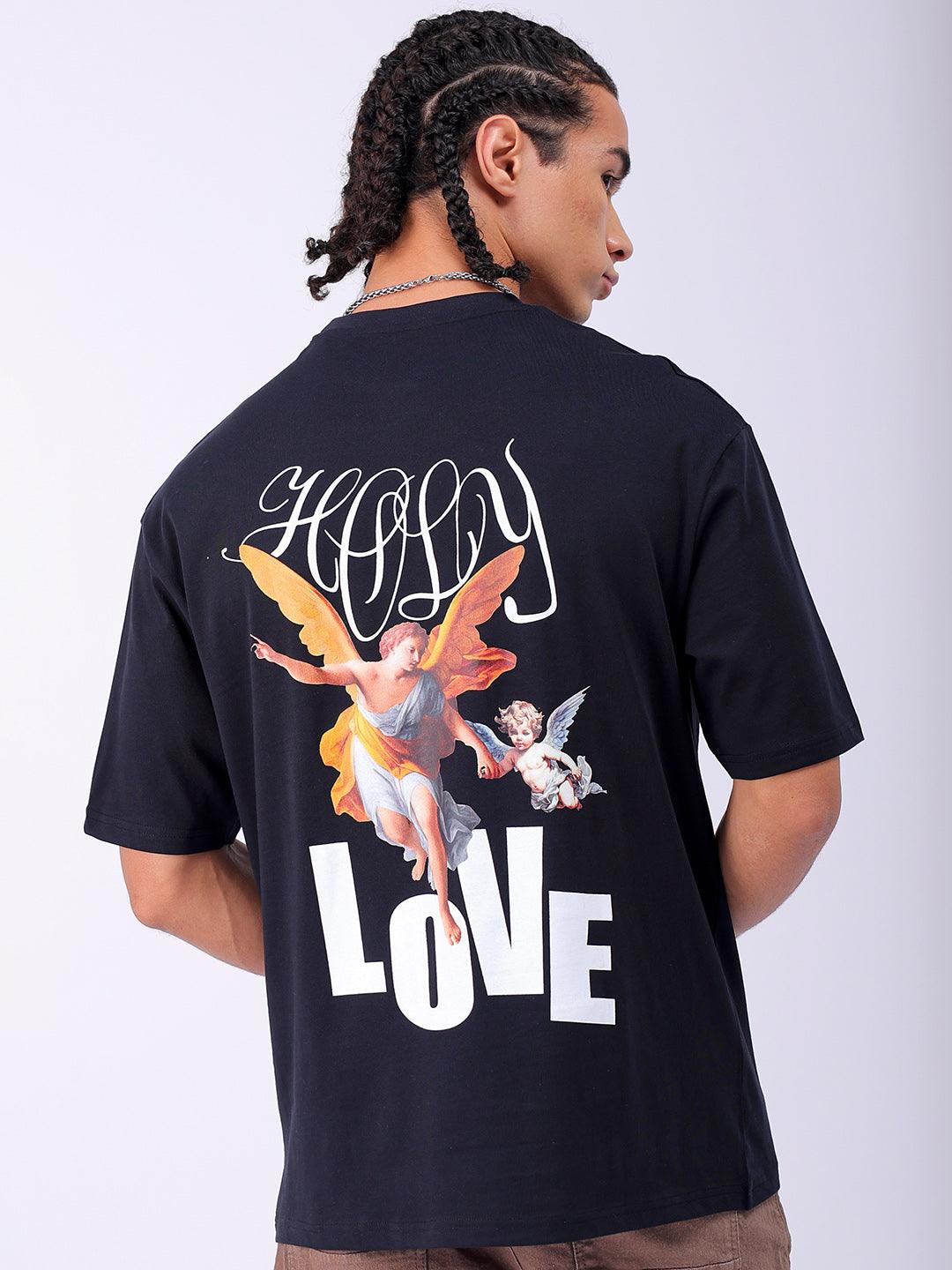 Men's Back Printed Oversized T-Shirt