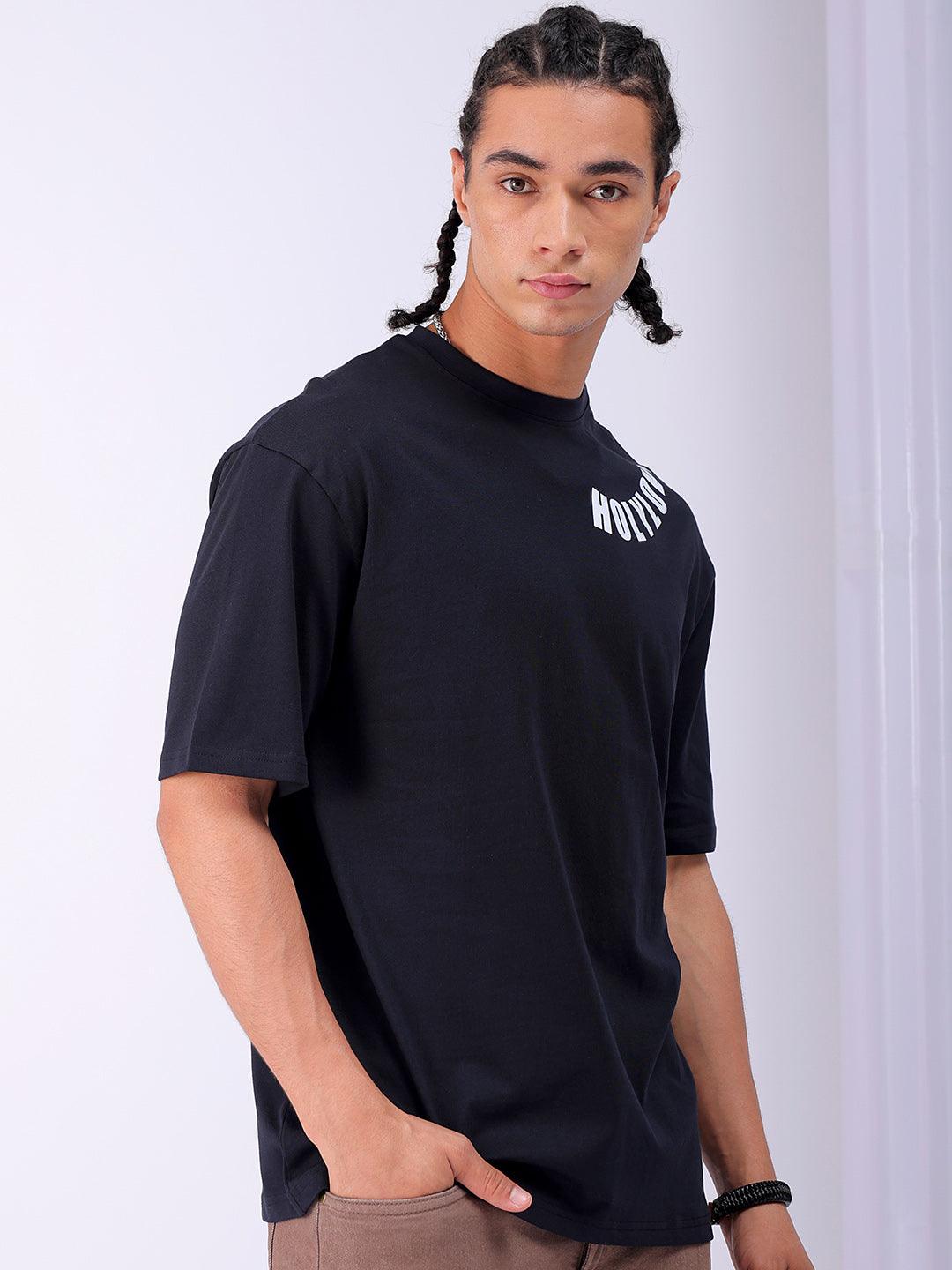 Men's Back Printed Oversized T-Shirt