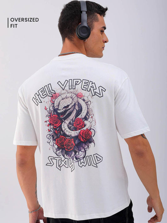 Men's Back Printed Oversized T-Shirt