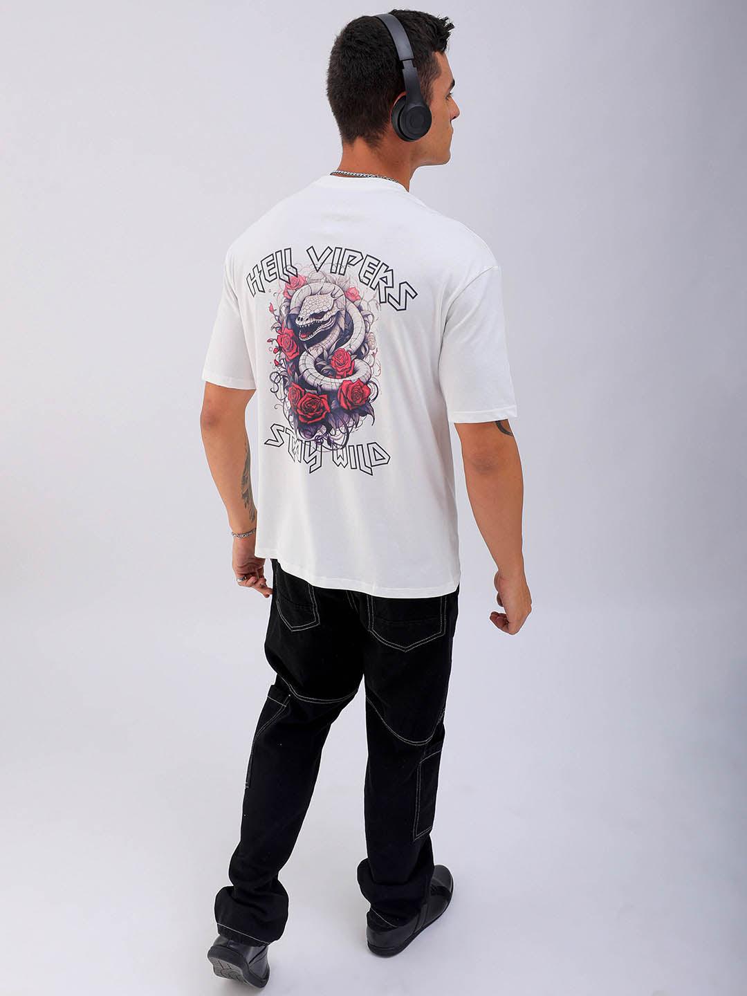 Men's Back Printed Oversized T-Shirt