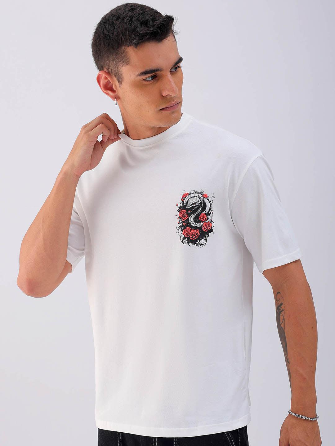 Men's Back Printed Oversized T-Shirt