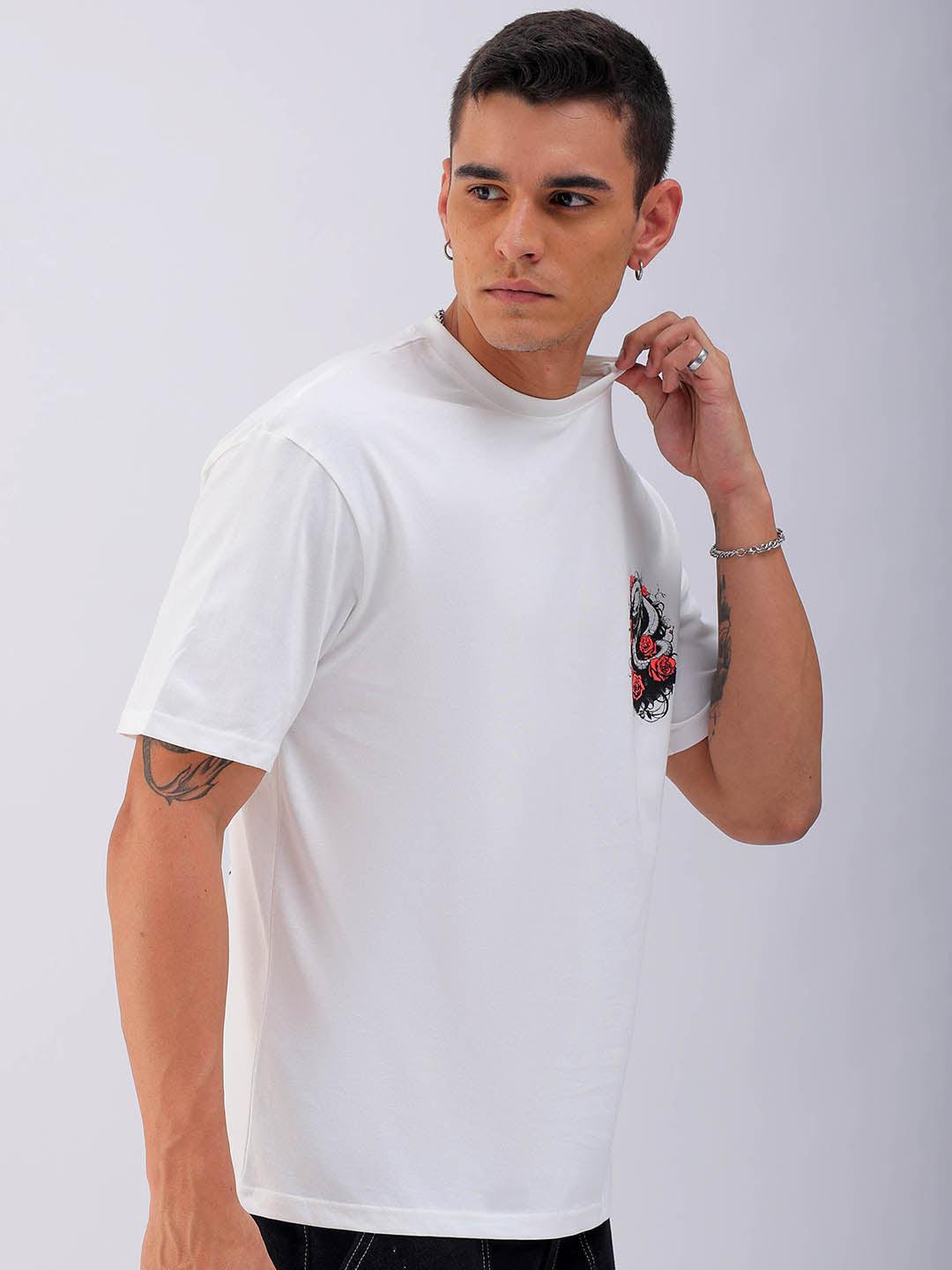 Men's Back Printed Oversized T-Shirt