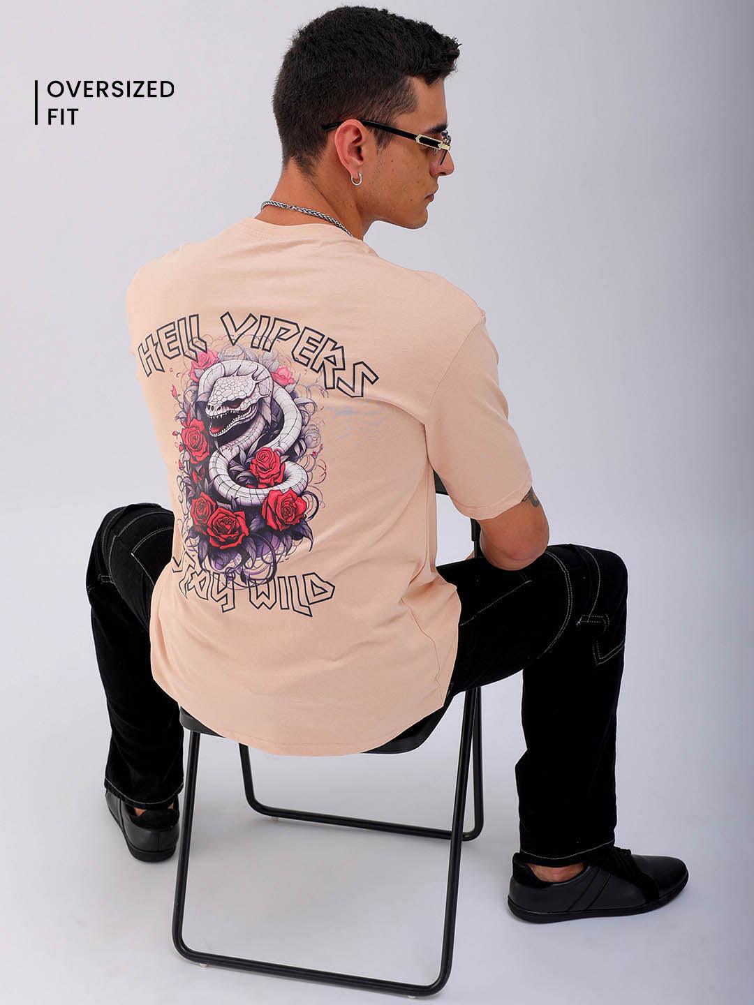 Men's Back Printed Oversized T-Shirt