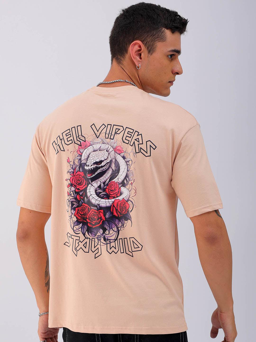 Men's Back Printed Oversized T-Shirt