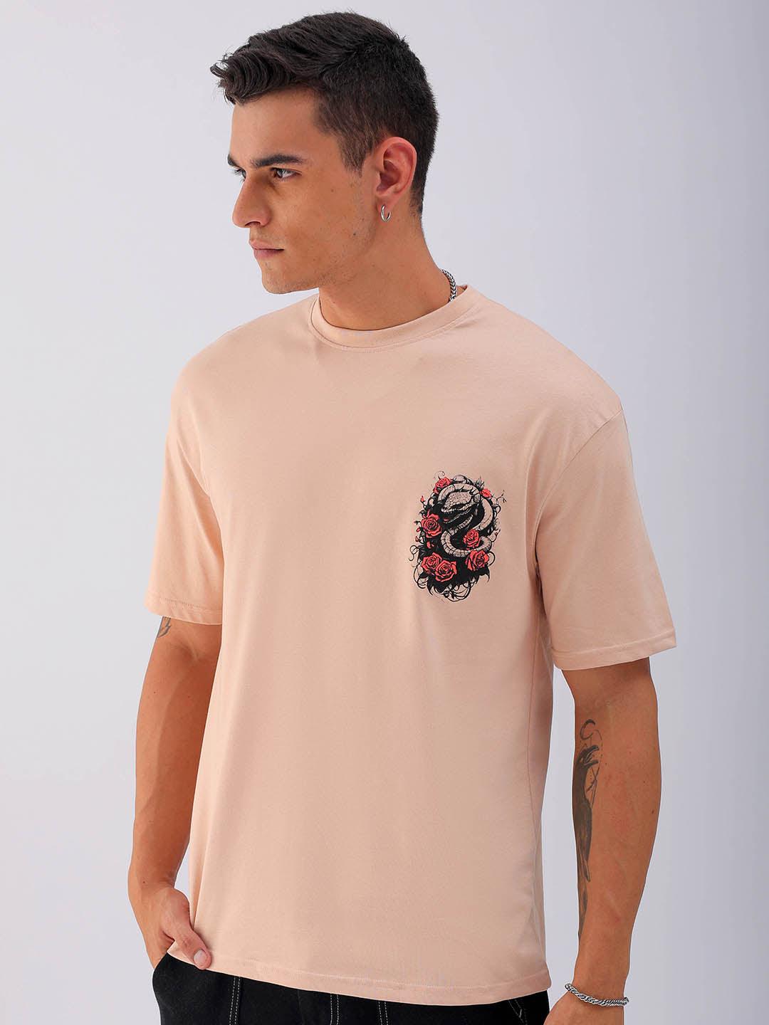 Men's Back Printed Oversized T-Shirt