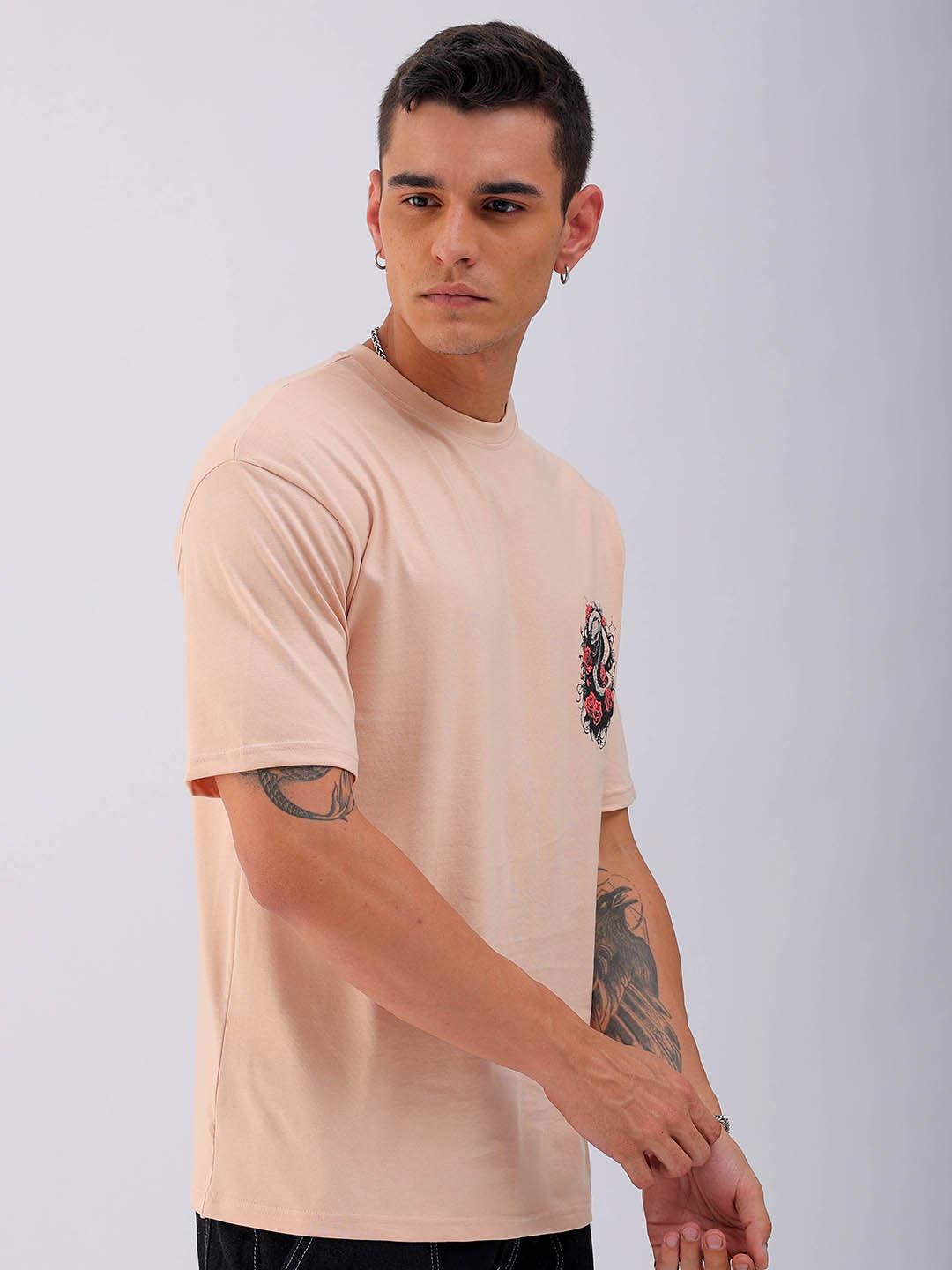 Men's Back Printed Oversized T-Shirt