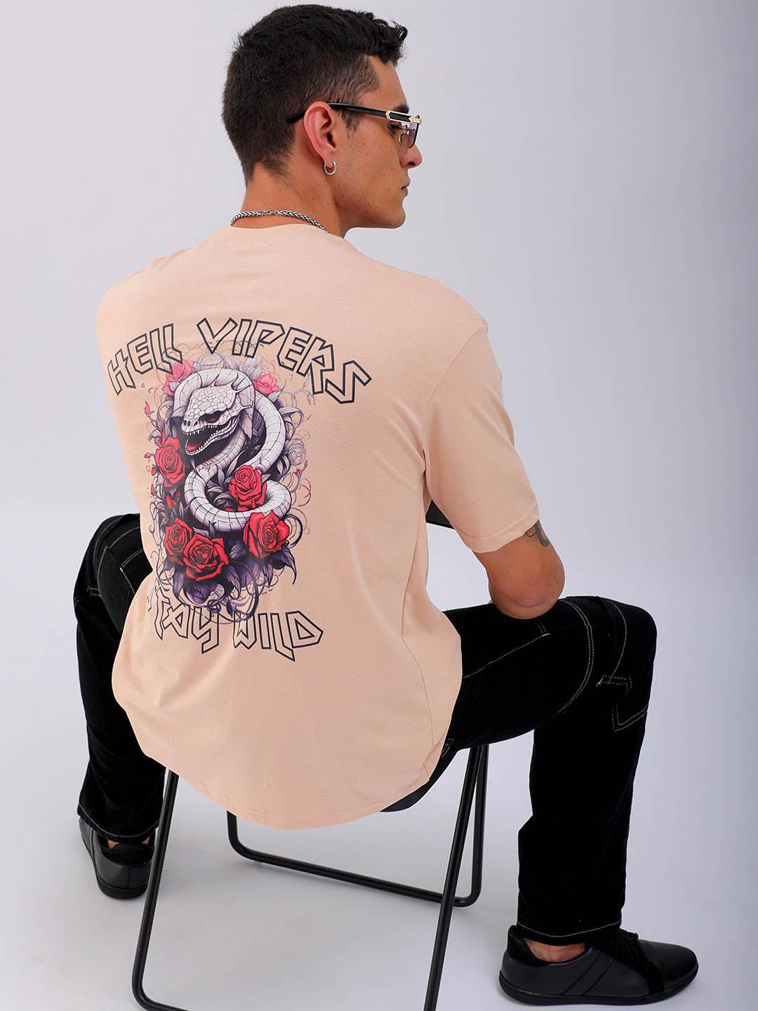 Men's Back Printed Oversized T-Shirt