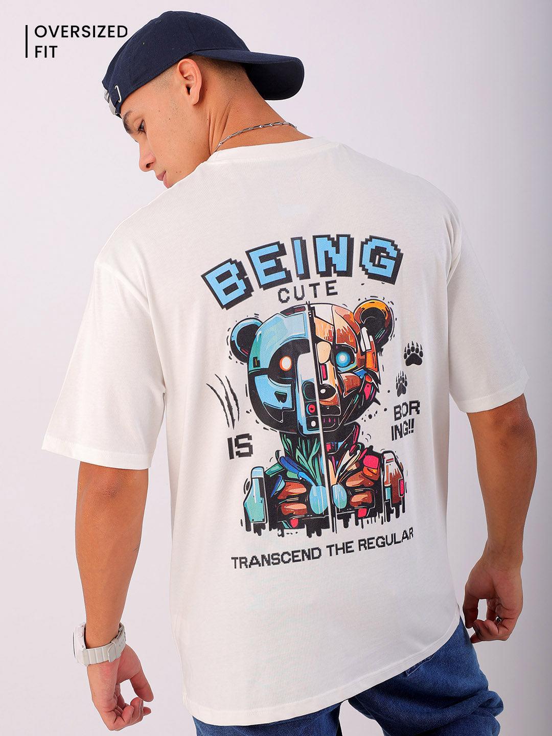 Men's Back Printed Oversized T-Shirt