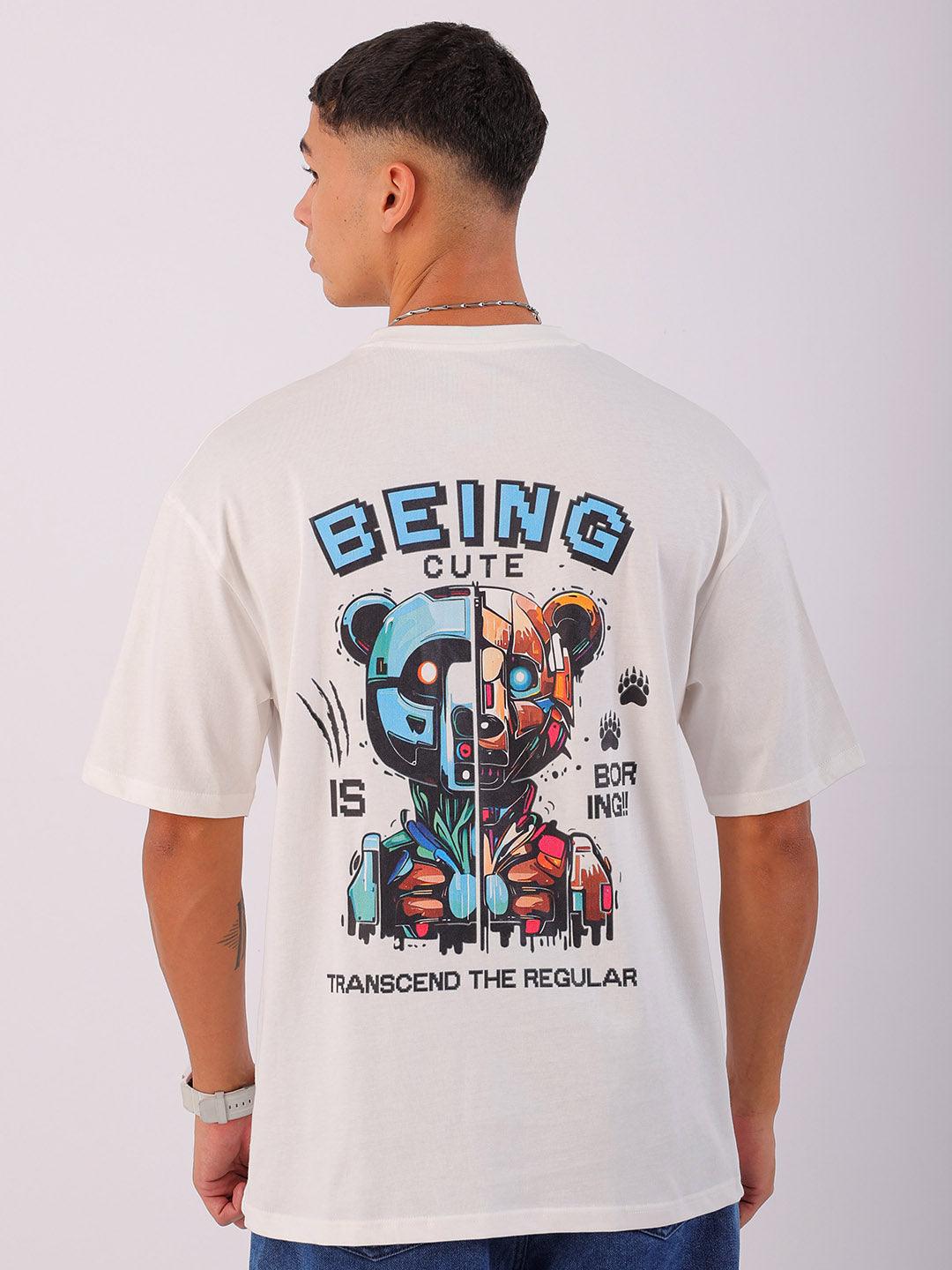 Men's Back Printed Oversized T-Shirt