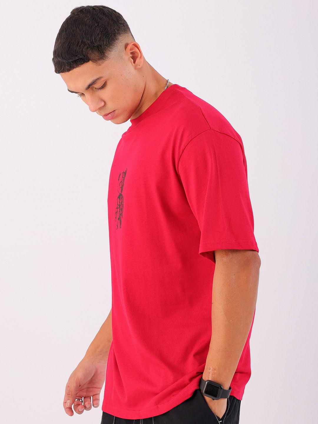 Men's Back Printed Oversized T-Shirt