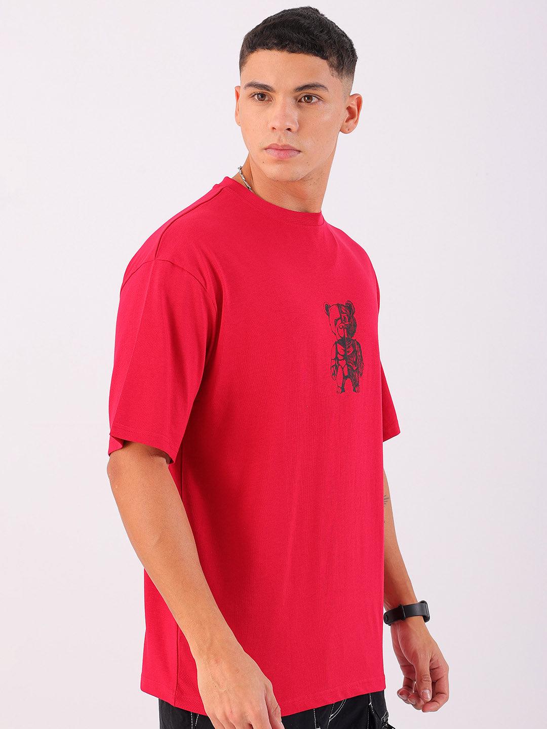 Men's Back Printed Oversized T-Shirt