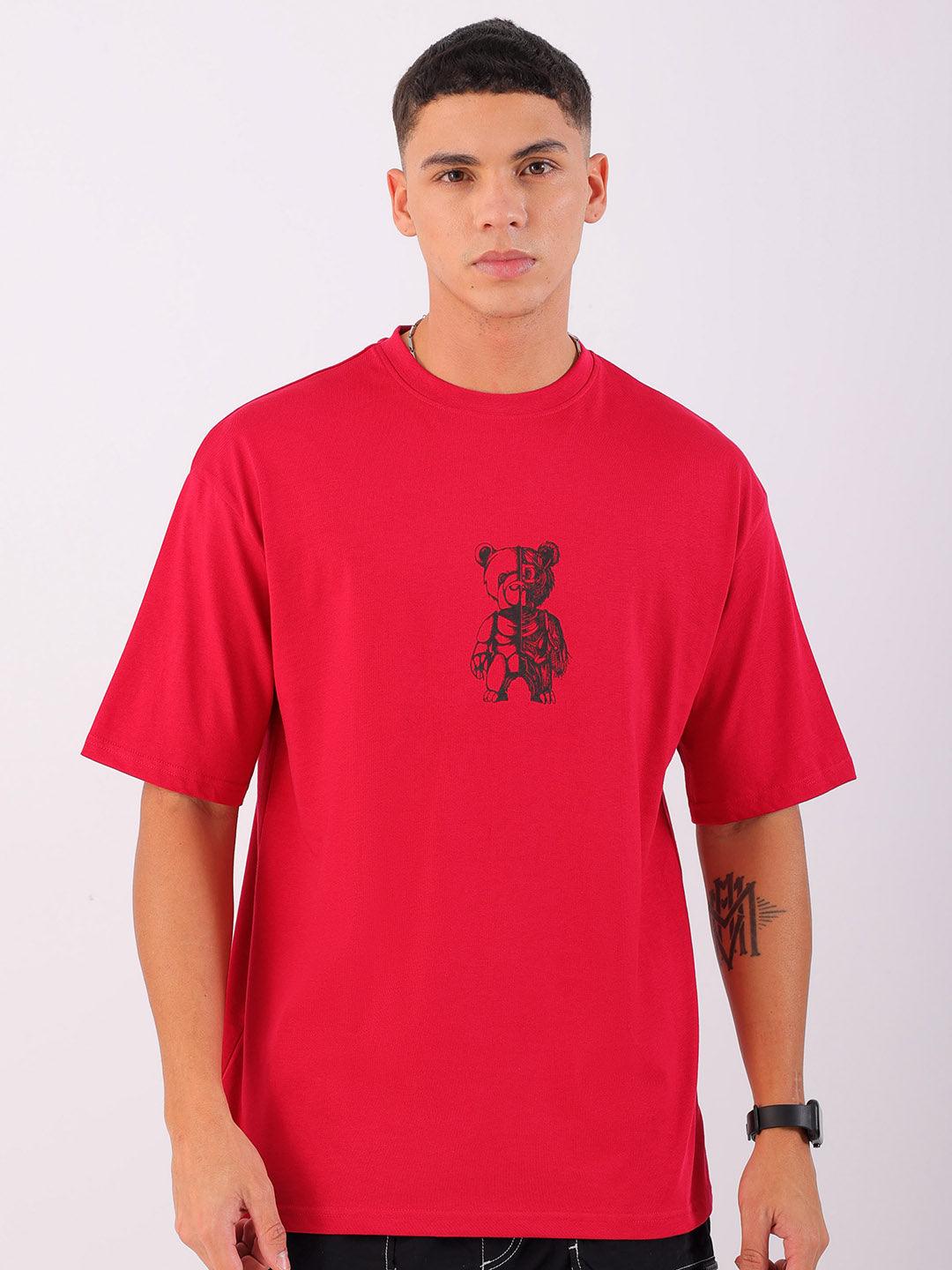 Men's Back Printed Oversized T-Shirt