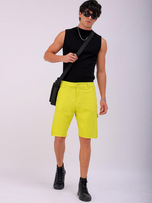 Men's Solid Relaxed Fit Carpenter Shorts