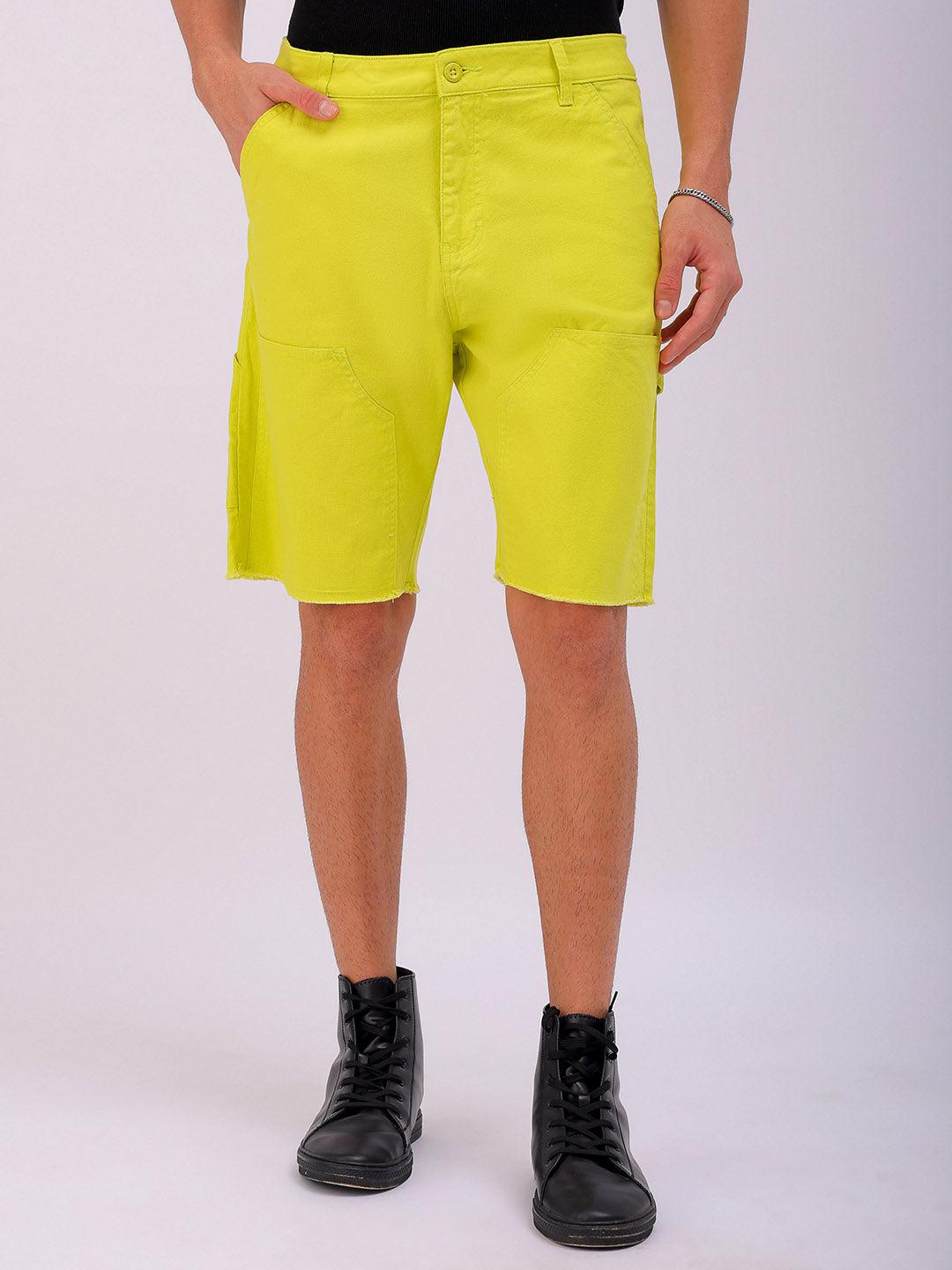 Men's Solid Relaxed Fit Carpenter Shorts