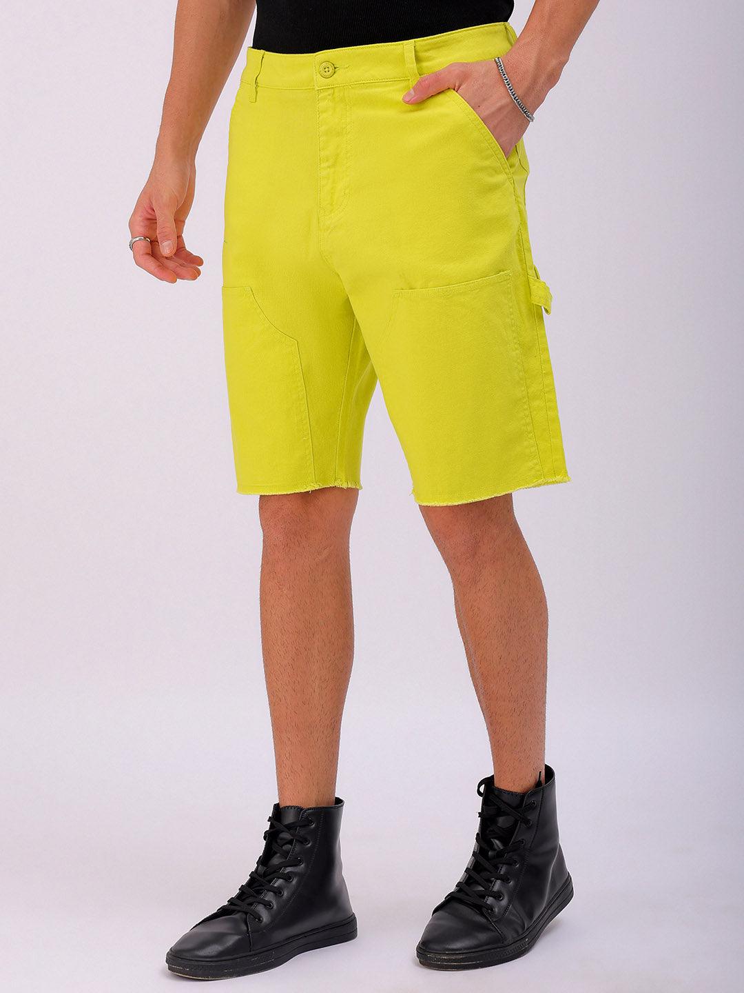 Men's Solid Relaxed Fit Carpenter Shorts