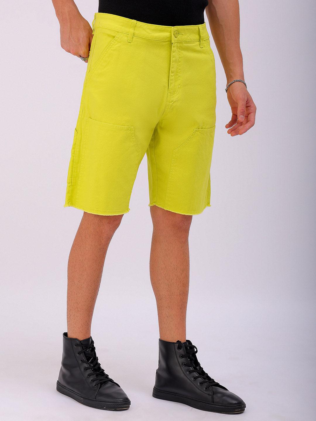 Men's Solid Relaxed Fit Carpenter Shorts