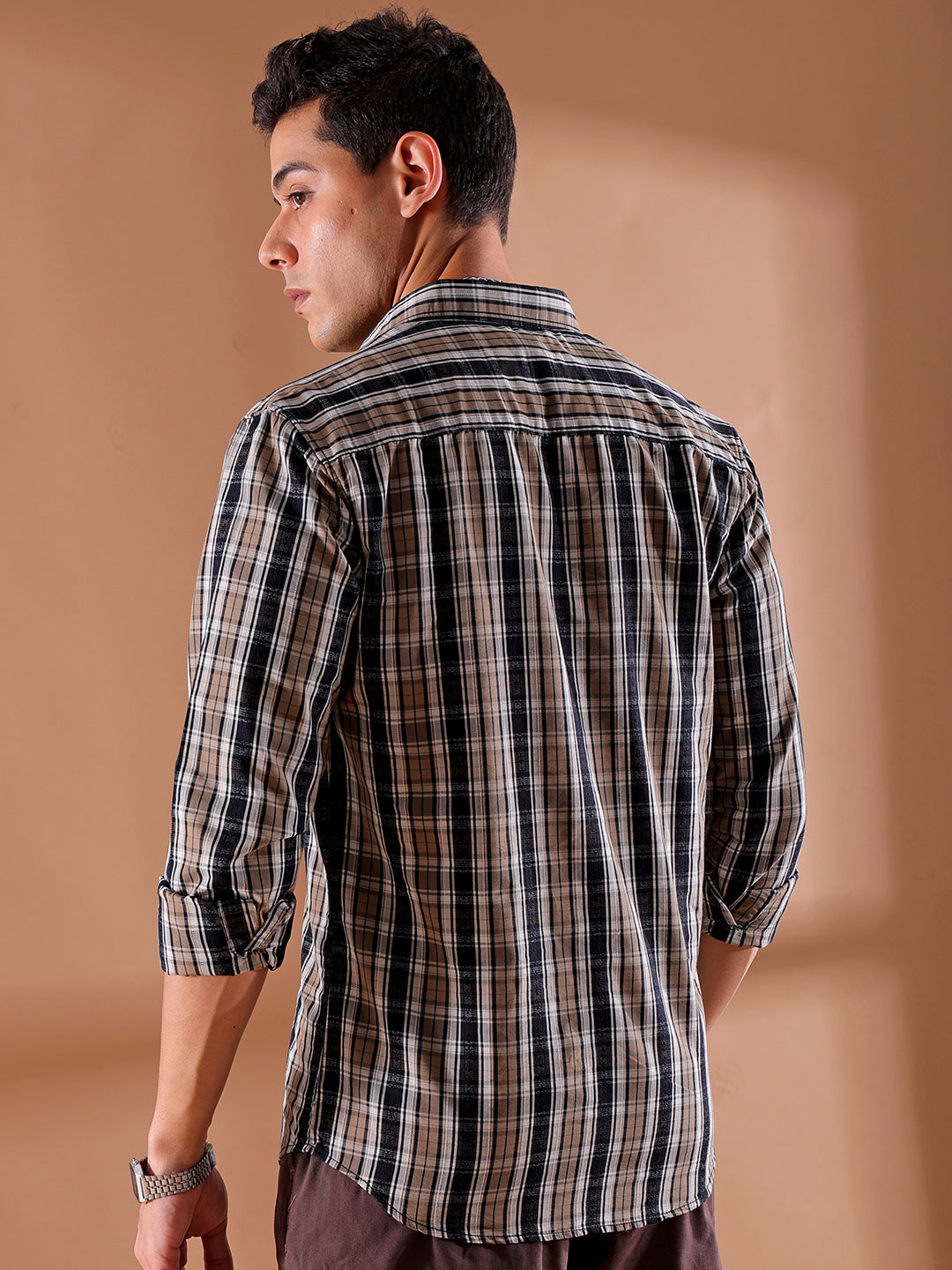 Men's Checked Slim Fit Shirt