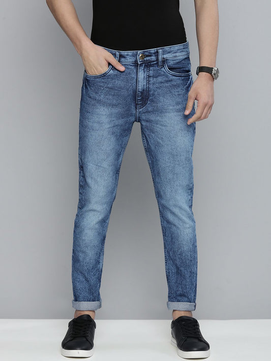 The Indian Garage Co Men Slim Fit Solid Stretchable Jeans